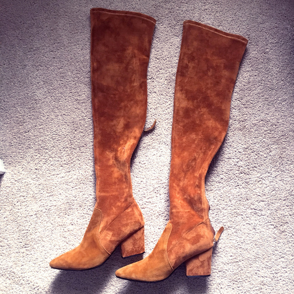 Goodnight Macaroon Shoes - Suede OTK boots